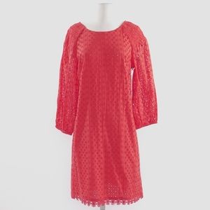NWT Vince Camuto Red Eyelet Dress Size 8